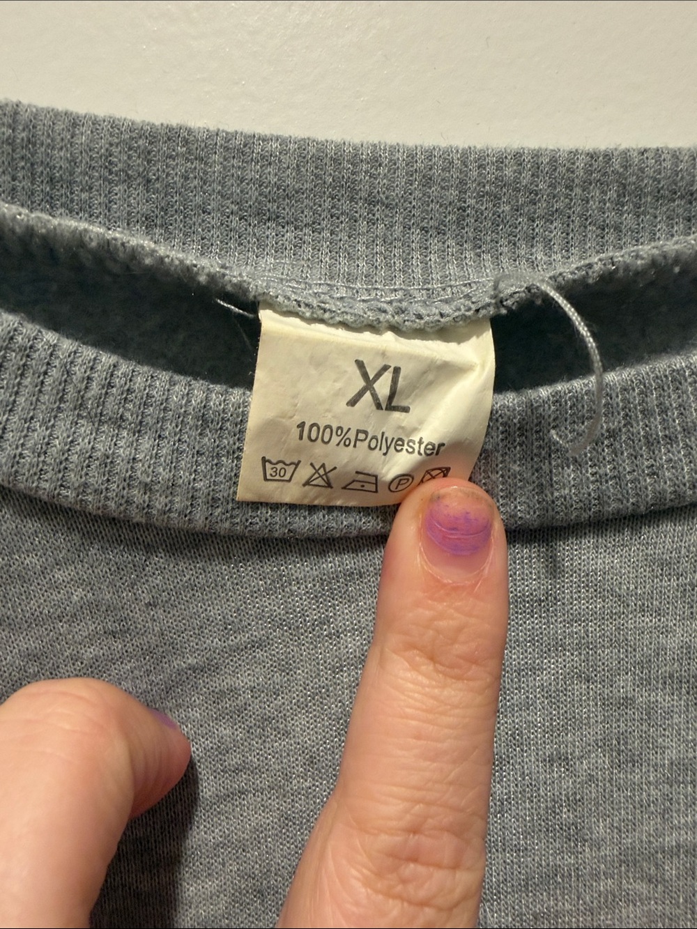 Gray Graphic Crewneck Sweatshirt - "This Is My Too Tired To Function" - Picture 2 of 4